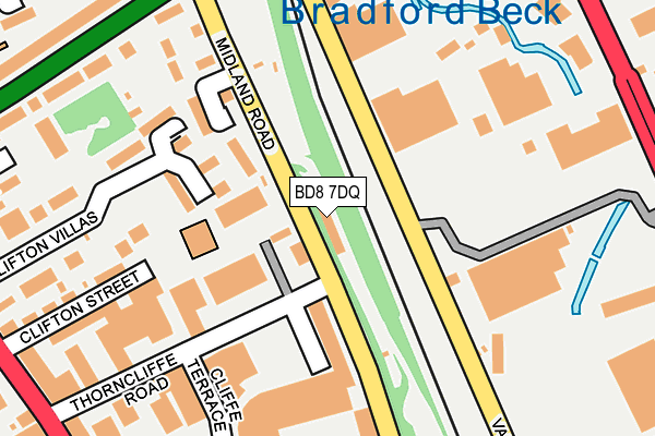 BD8 7DQ map - OS OpenMap – Local (Ordnance Survey)