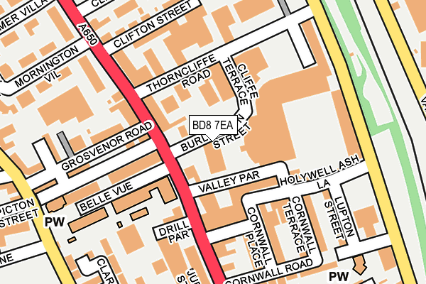 BD8 7EA map - OS OpenMap – Local (Ordnance Survey)