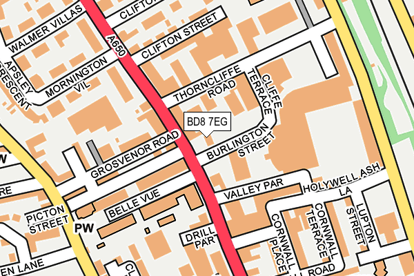 BD8 7EG map - OS OpenMap – Local (Ordnance Survey)