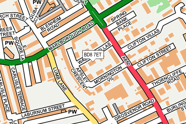 BD8 7ET map - OS OpenMap – Local (Ordnance Survey)