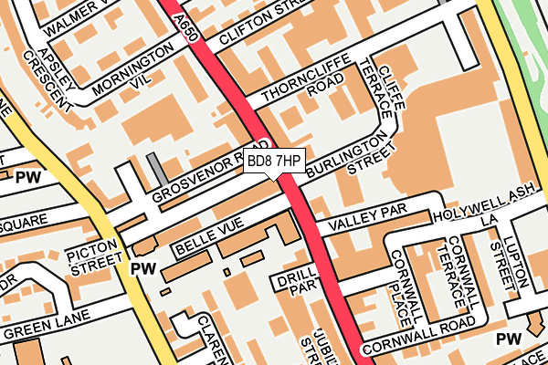 BD8 7HP map - OS OpenMap – Local (Ordnance Survey)