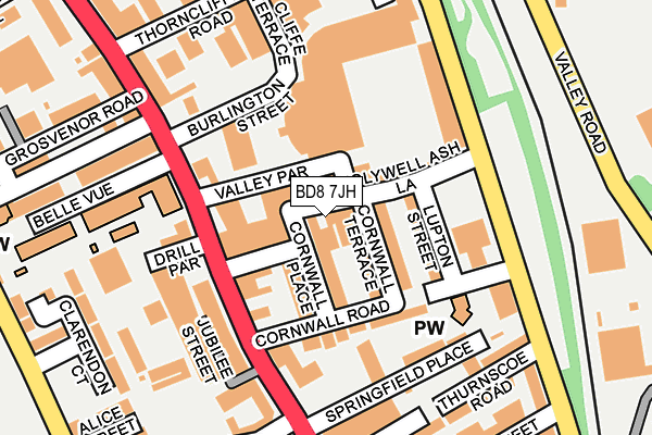 BD8 7JH map - OS OpenMap – Local (Ordnance Survey)