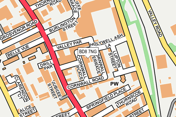 BD8 7NG map - OS OpenMap – Local (Ordnance Survey)