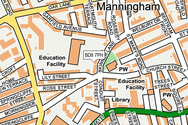 BD8 7PH map - OS OpenMap – Local (Ordnance Survey)