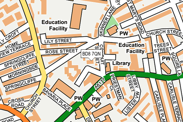 BD8 7QN map - OS OpenMap – Local (Ordnance Survey)