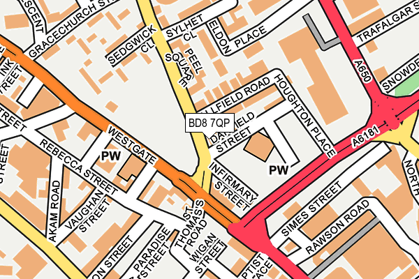 BD8 7QP map - OS OpenMap – Local (Ordnance Survey)