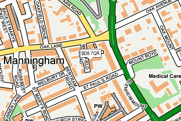 BD8 7QR map - OS OpenMap – Local (Ordnance Survey)