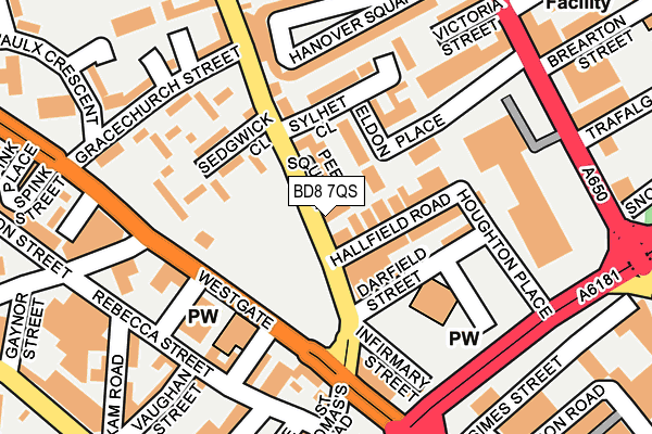 BD8 7QS map - OS OpenMap – Local (Ordnance Survey)