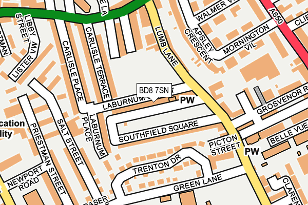BD8 7SN map - OS OpenMap – Local (Ordnance Survey)