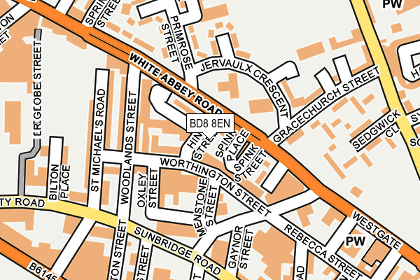 BD8 8EN map - OS OpenMap – Local (Ordnance Survey)