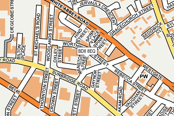 BD8 8EQ map - OS OpenMap – Local (Ordnance Survey)