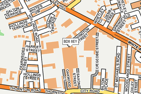 BD8 8EY map - OS OpenMap – Local (Ordnance Survey)