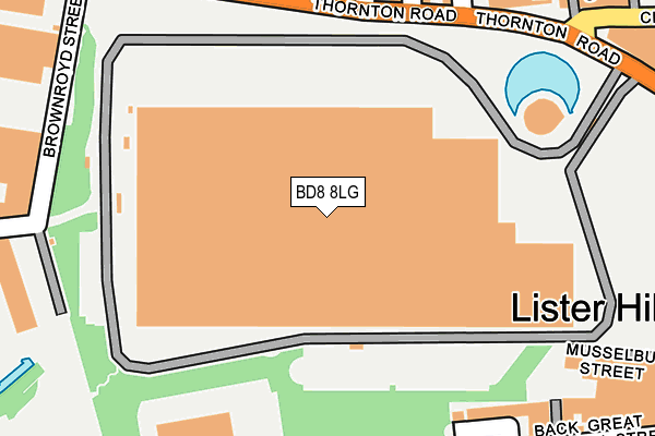 BD8 8LG map - OS OpenMap – Local (Ordnance Survey)