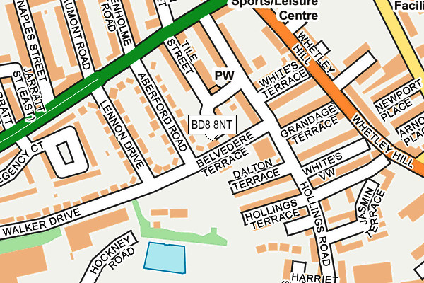 BD8 8NT map - OS OpenMap – Local (Ordnance Survey)