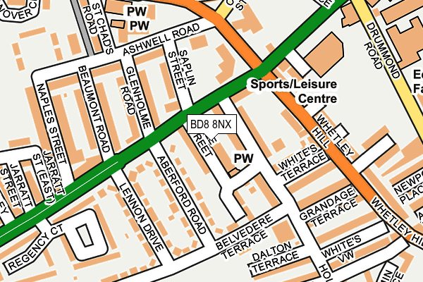 BD8 8NX map - OS OpenMap – Local (Ordnance Survey)