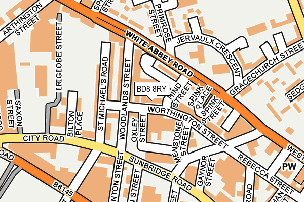 Map of GIRLINGTON GLASS + JOINERY LTD at local scale