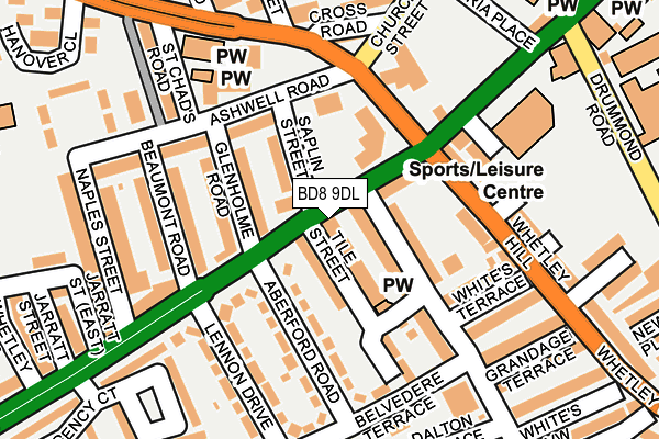 BD8 9DL map - OS OpenMap – Local (Ordnance Survey)
