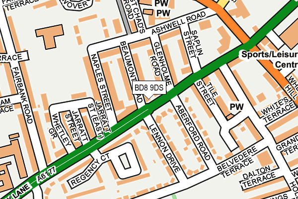 BD8 9DS map - OS OpenMap – Local (Ordnance Survey)