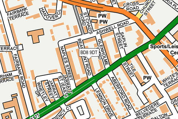 BD8 9DT map - OS OpenMap – Local (Ordnance Survey)