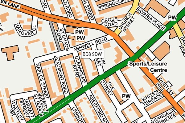 BD8 9DW map - OS OpenMap – Local (Ordnance Survey)