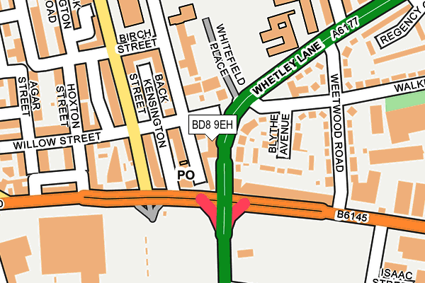 BD8 9EH map - OS OpenMap – Local (Ordnance Survey)