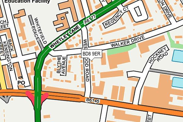 BD8 9ER map - OS OpenMap – Local (Ordnance Survey)