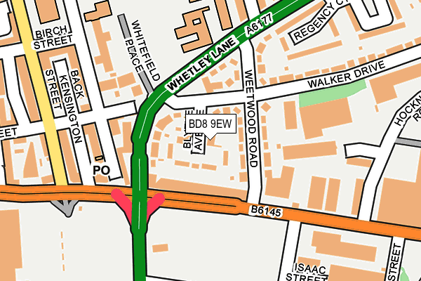 BD8 9EW map - OS OpenMap – Local (Ordnance Survey)
