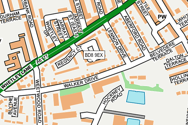 BD8 9EX map - OS OpenMap – Local (Ordnance Survey)