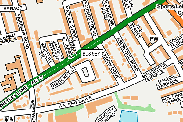 BD8 9EY map - OS OpenMap – Local (Ordnance Survey)