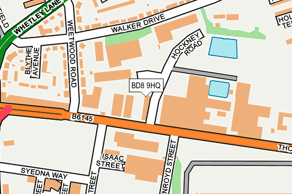 BD8 9HQ map - OS OpenMap – Local (Ordnance Survey)