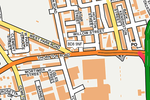 BD8 9NF map - OS OpenMap – Local (Ordnance Survey)