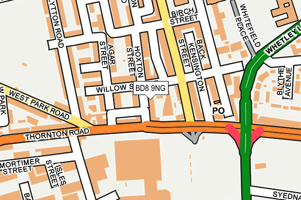 BD8 9NG map - OS OpenMap – Local (Ordnance Survey)
