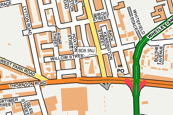 BD8 9NJ map - OS OpenMap – Local (Ordnance Survey)