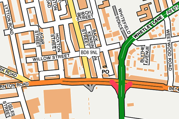 BD8 9NL map - OS OpenMap – Local (Ordnance Survey)