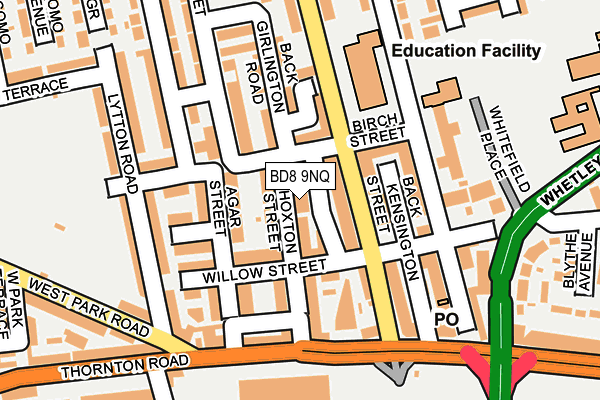 BD8 9NQ map - OS OpenMap – Local (Ordnance Survey)