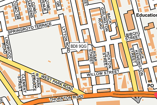 BD8 9QG map - OS OpenMap – Local (Ordnance Survey)