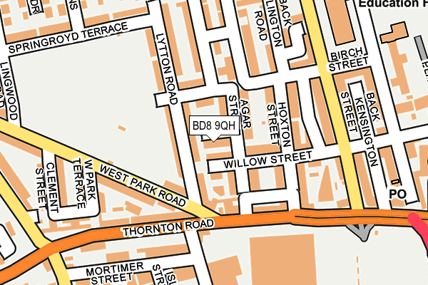 BD8 9QH map - OS OpenMap – Local (Ordnance Survey)