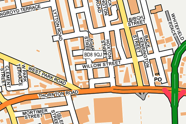 BD8 9QJ map - OS OpenMap – Local (Ordnance Survey)