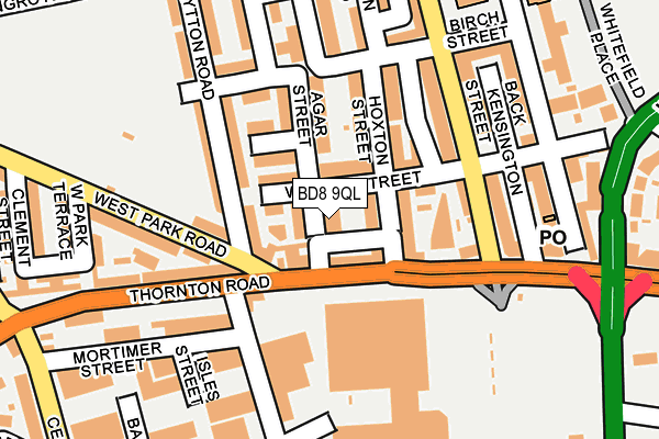 BD8 9QL map - OS OpenMap – Local (Ordnance Survey)