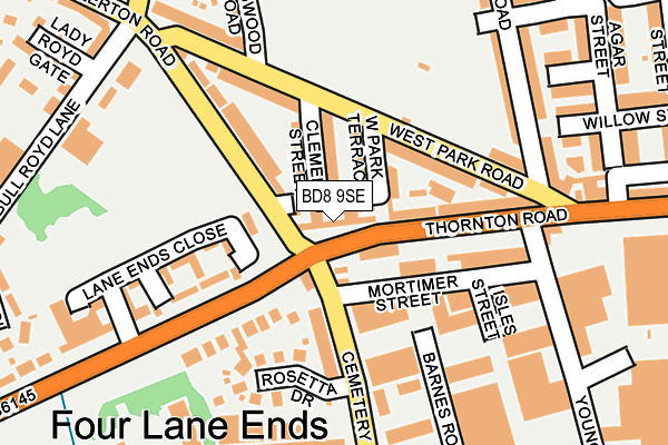 BD8 9SE map - OS OpenMap – Local (Ordnance Survey)