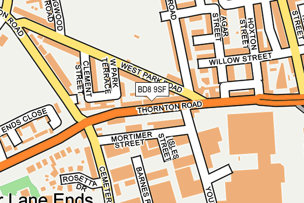 BD8 9SF map - OS OpenMap – Local (Ordnance Survey)