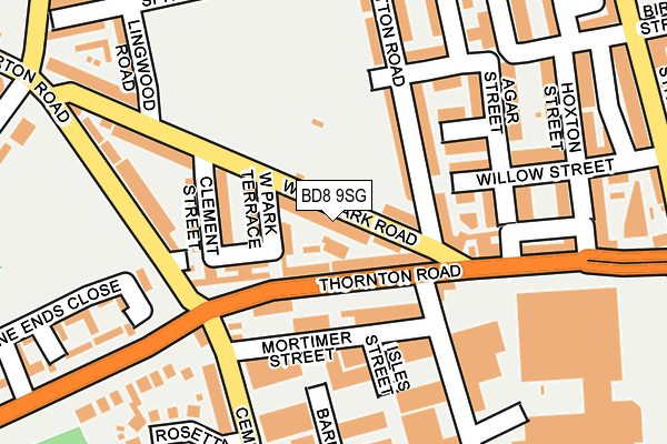 BD8 9SG map - OS OpenMap – Local (Ordnance Survey)