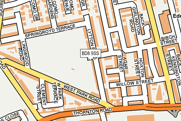 BD8 9SS map - OS OpenMap – Local (Ordnance Survey)