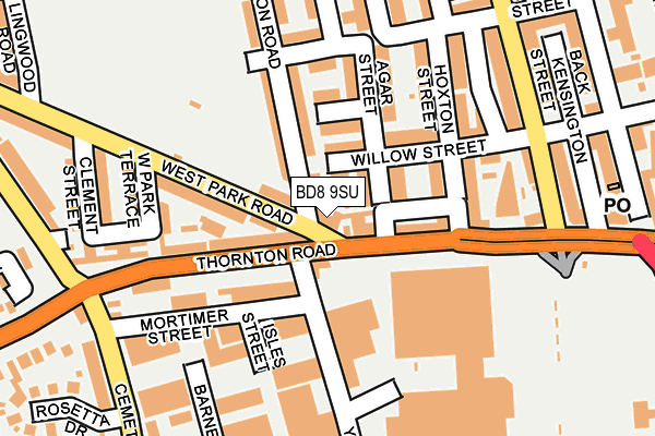 BD8 9SU map - OS OpenMap – Local (Ordnance Survey)