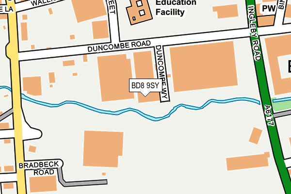 BD8 9SY map - OS OpenMap – Local (Ordnance Survey)