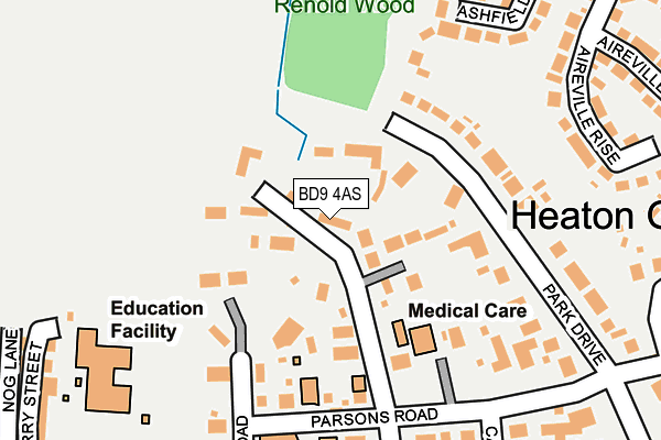 BD9 4AS map - OS OpenMap – Local (Ordnance Survey)