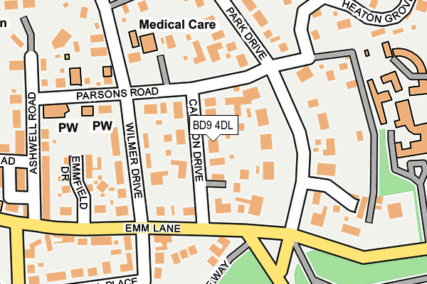 BD9 4DL map - OS OpenMap – Local (Ordnance Survey)