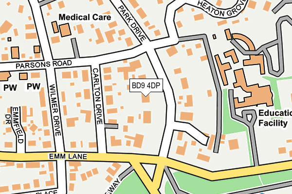 BD9 4DP map - OS OpenMap – Local (Ordnance Survey)