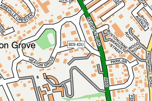 BD9 4DU map - OS OpenMap – Local (Ordnance Survey)