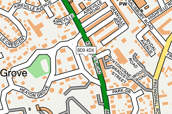 BD9 4DX map - OS OpenMap – Local (Ordnance Survey)